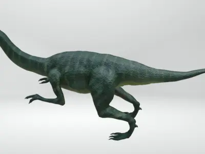 Plateosaurus Dinosaur  Low-poly 3D model