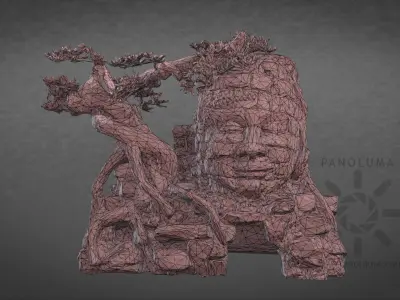 Aquarium Head Sculpture 3D Scan Low-poly 3D model