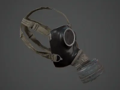 Gas Mask PBR GameReady Low-poly 3D model