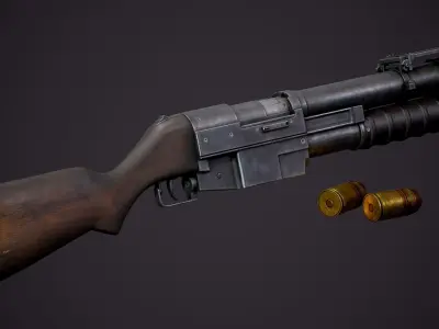 China Lake Grenade Launcher Low-poly 3D model