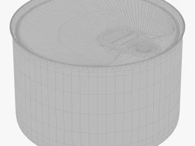 canned food round tin metal aluminium can 02 3D model