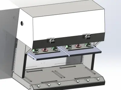 Double stations pressing machine 3D model