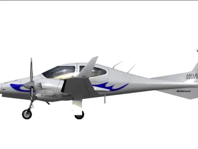 Diamond DA-42 Low-poly 3D model
