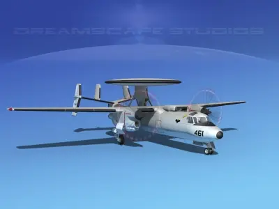 Grumman E-2C Hawkeye V19 3D model
