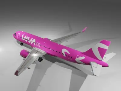 Viva air airbus a320neo  Low-poly 3D model
