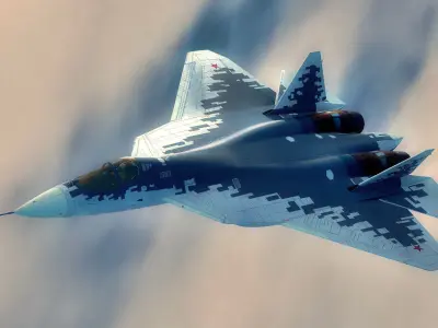 SU57 Felon-TopGun with Cockpit-Fully Rigged Low-poly 3D model