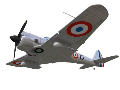 Ki43 Hayabusa type2-Otsu oscar 3D model