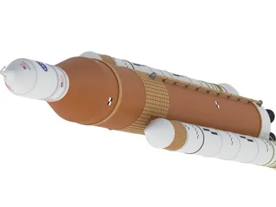 SLS Block 1 Rocket 3D model