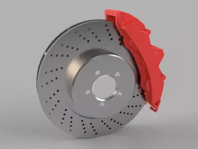 Brake Disk and Caliper 3D model