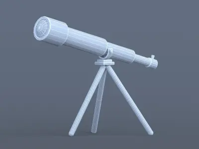 Telescope Low-poly 3D model