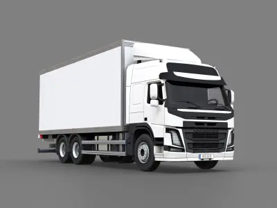 Medium Size Box Truck Low-poly 3D model