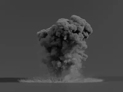 Blender Smoke and Fire Shader and Free Explosion 3D Model 3D model