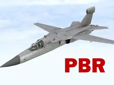 Fighter Jet Flying In Sky Plane V08 Low-poly 3D model