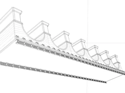 Arched stone bridge 3D model