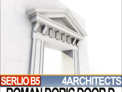 Renaissance Doric Door D Revit STL Printable 3D print model