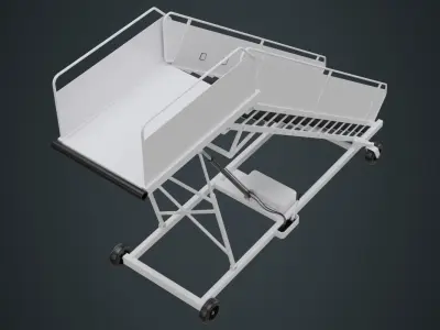 Airplane Stairs 1A Low-poly 3D model