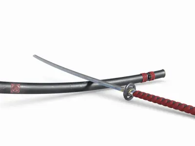 Katana ninja samurai sword 3D model