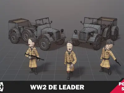 WW2 DE Leader Low-poly 3D model