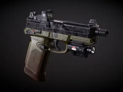 FNX-45 Venom Pistol Low-poly 3D model