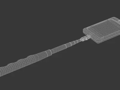 Garage LED Inspection Mirror 3D model