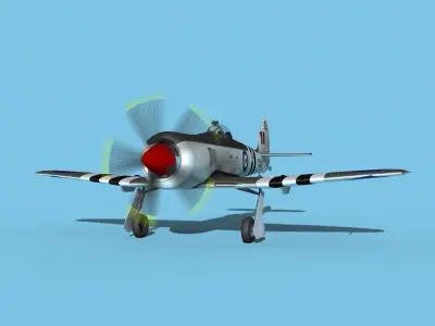 Hawker Sea Fury MKII V05 RN 3D model