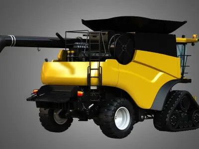 NH - CR 9070 Combine Harvester - with Rubber Tracks System 3D model