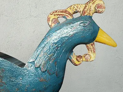 Antique Peacock on Stand by Jeffan 3D model