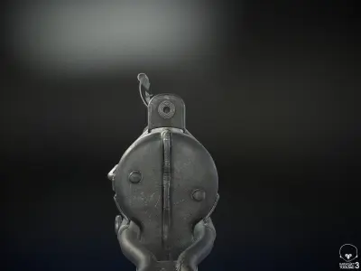 M3A1 Grease Gun Low-poly 3D model