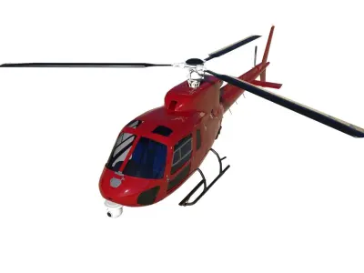 News Helicopter 3D model