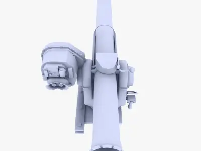 Mounted RPG Launcher Low-poly 3D model