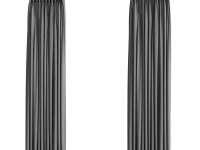  Pinch Pleat Open Curtains Model, Gray 