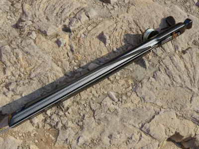 Speargun for spearfishing carbon 3D model  Low-poly 3D model