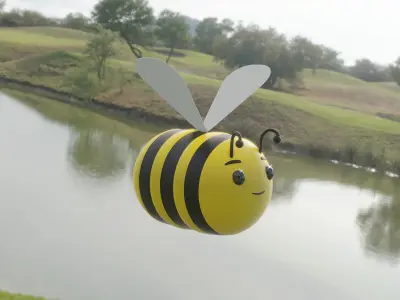 Animated 3D Bee Model Free 3D model