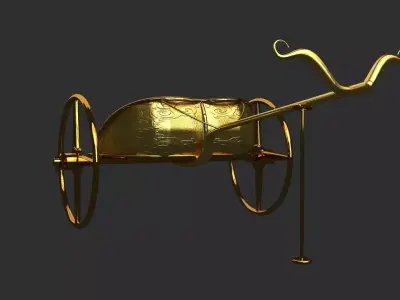 King Tut Chariot  figure Low-poly 3D model