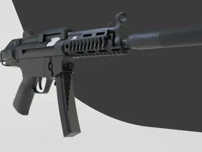 MP5 Hard surface High Poly 3D model
