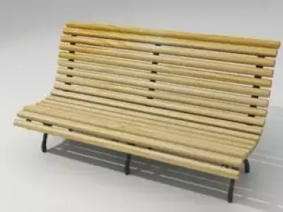 Wooden Bench Free 3D model