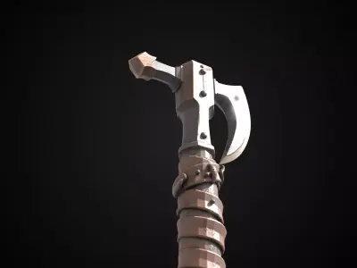 Stylized Orc Sword - Hellgrip - Game Ready 3D model