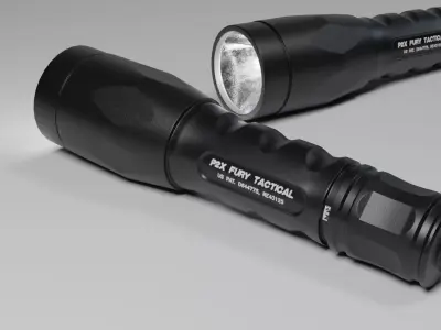 3d TACTICAL FLASHLIGHT LED 3D model