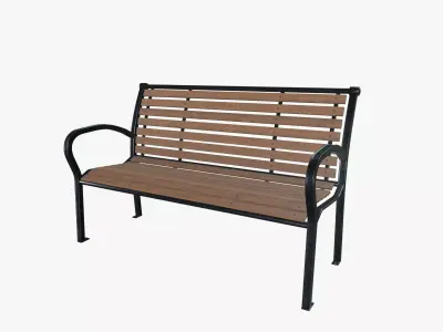 Park bench 3D model