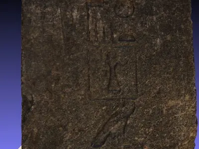 part of obelisk black granite Free 3D model