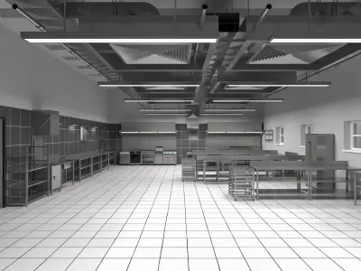 Commercial Kitchen 8 interior model 3D model