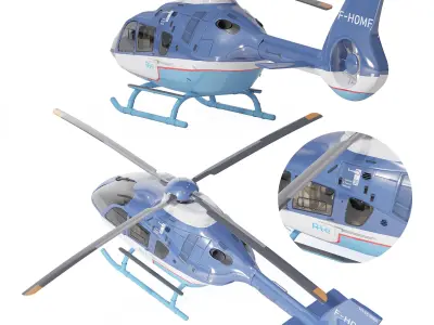 Airbus Helicopter H135 Civil 3D model