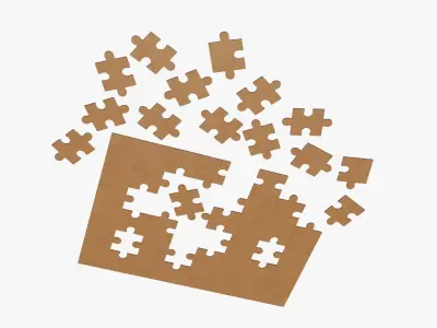 48-piece jigsaw puzzle 3 3D model