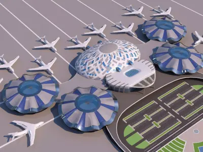 0193 - Airport Building 3D model