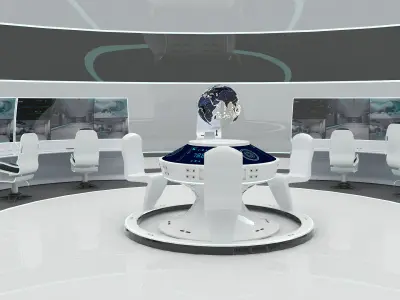 SCI FI FUTURISTIC COMMAND CENTER 3D Low-poly 3D model