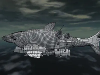 RoboShark world of warcraft shark 3D model