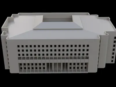 Building No1 Low-poly 3D model