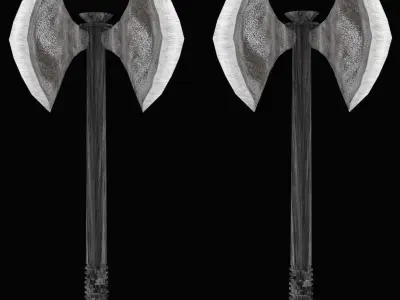 Axe Weapon Pack 5 in 1 Free low-poly 3D model