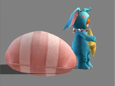 Nana Slumber Party Low-poly 3D model