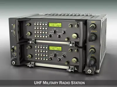 UHF VHF Military radio system 3D model
